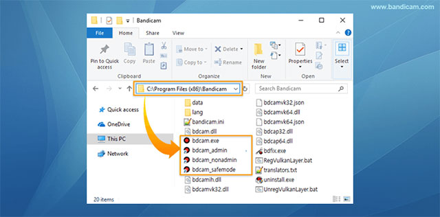 Sử dụng lối tắt để chạy Bandicam dưới quyền Admin nếu không muốn dùng user mặc định