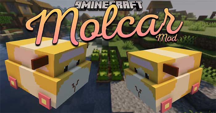 Molcar Mod sẽ đưa vào thế giới Minecraft một loại phương tiện vui nhộn và đáng yêu
