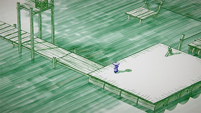 Inked: A Tale of Love là game phiêu lưu giải đố độc đáo được vẽ bằng... bút bi
