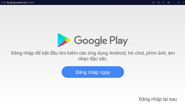 Đăng nhập CH Play