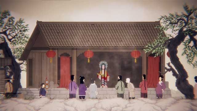 Game sử dụng đồ họa pixel để mô phỏng các bức tranh mực tàu Trung Quốc