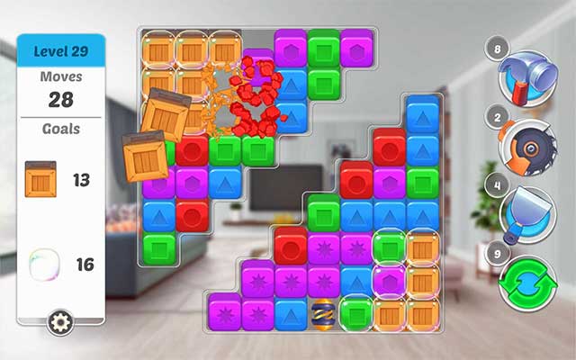 Thưởng thức các màn chơi match 3 đầy màu sắc với độ khó tăng dần