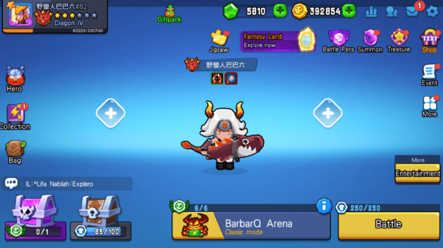 Chọn chiến binh và tùy chỉnh diện mạo cho họ trong game BarbarQ