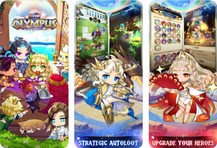 Lối chơi game Olympus Idle Legends trên iOS