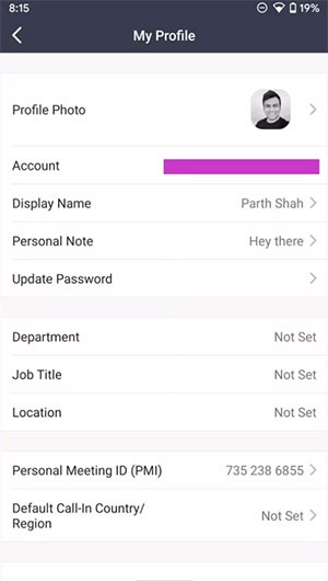 Chạm vào ảnh hồ sơ