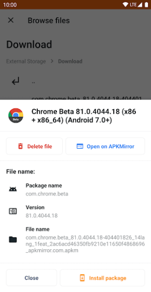 Tải file APK nhanh chóng