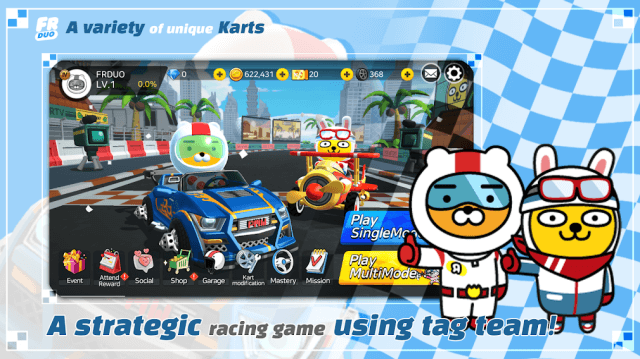 Tham gia cuộc đua xe tốc độ đầy tính chiến thuật trong game FRIENDS RACING DUO