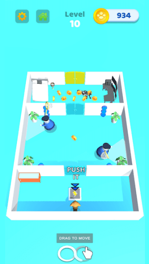 Vuốt ngón tay để di chuyển chú chó