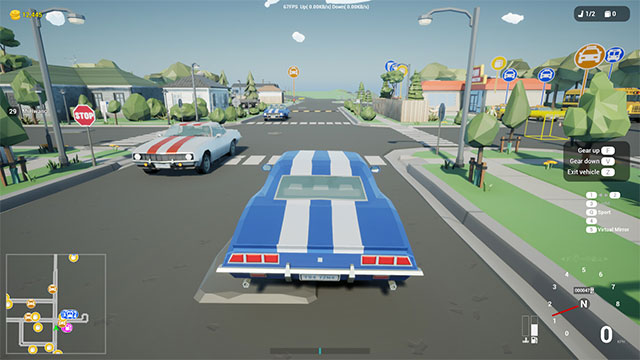 Lái xe solo hoặc đua xe cùng game thủ thực trong Motor Town game