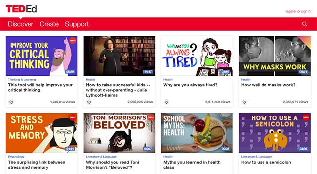 Ted-ed bao gồm nhiều video có chủ đề nóng đang được quan tâm