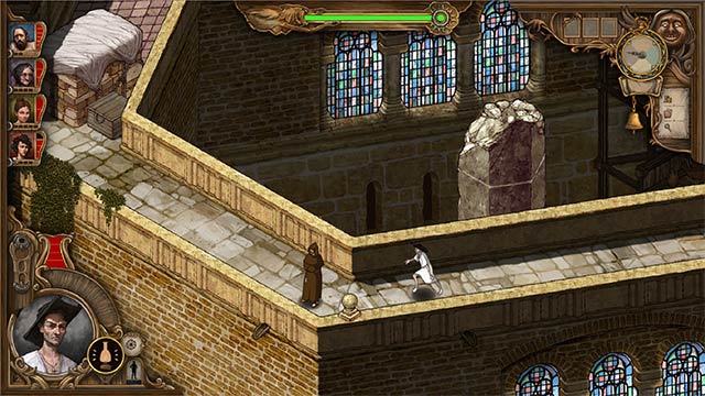 Gameplay của The Stone of Madness là sự pha trộn giữa hành động lén lút với chiến thuật RTS