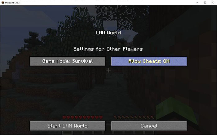 Cách bật cheat code trong Minecraft