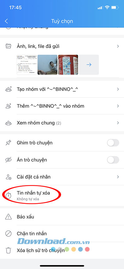 Giao diện Tùy chọn