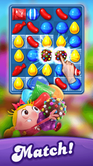 Kết hợp các viên kẹo theo cơ chế match-3 trong game Candy Crush Tales 