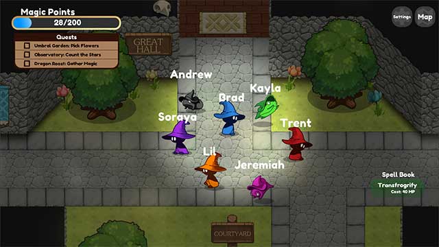 Which Wizard? là game mô phỏng suy luận nhiều người chơi giống Among Us