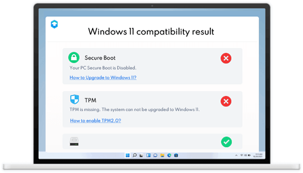 Giao diện trực quan, rõ ràng của công cụ Can I Run Windows 11