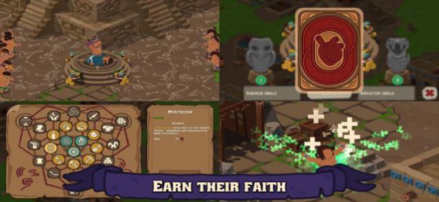 Cố gắng giành được niềm tin của các thần dân trong làng của mình trong game Sacrifices