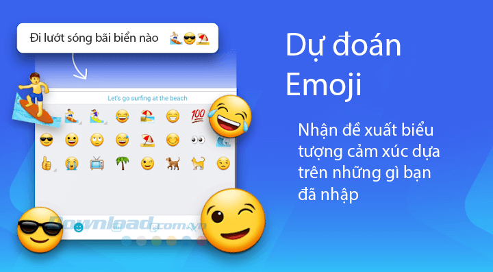 Microsoft SwiftKey hỗ trợ dự đoán và gợi ý Emoji phù hợp
