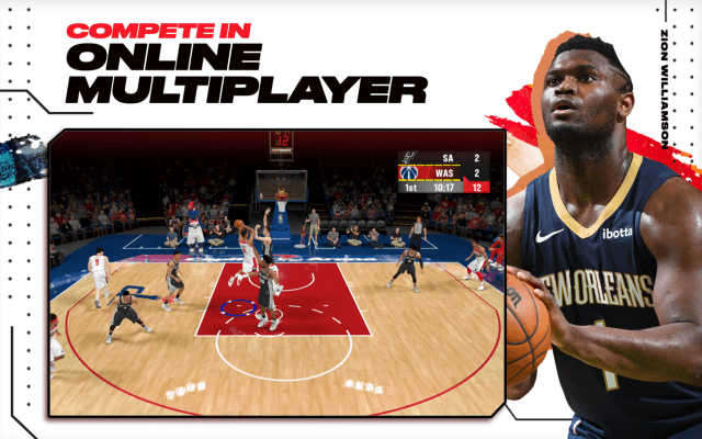 Cạnh tranh trong các trận đấu bóng rổ nhiều người chơi trong NBA 2K22 Arcade Edition 