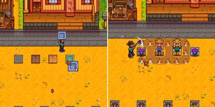 Đặt bù nhìn trên các khối để tránh việc vô tình làm hỏng nó khi cày cuốc