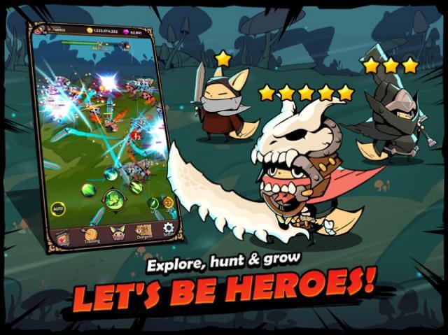 Phát triển anh hùng của bạn để chiến đấu với quái vật, zombie trong game Tailed Demon Slayer