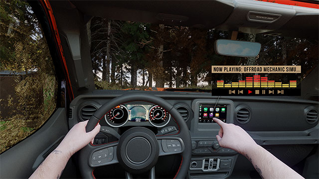 Kiểm tra hiệu suất xe đua trong game Offroad Mechanic Simulator 