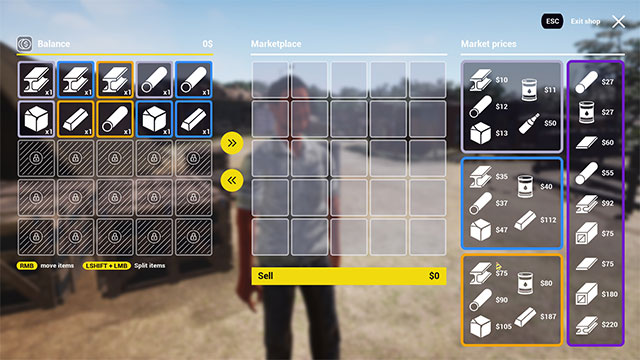 Mua bán và trao đổi những thứ mà bạn thu được từ Ship Graveyard Simulator