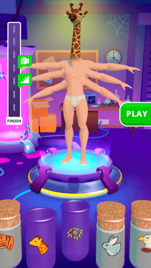 Tiến hóa động vật của bạn trong phòng thí nghiệm của game Merge Animals 3D