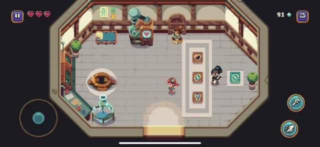 Chiến đấu quái vật để bảo vệ vùng đất Geodia trong game Sparklite