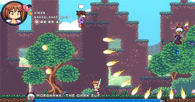 Wife Quest là game đi cảnh cổ điển trên nền đồ họa pixel đầy màu sắc