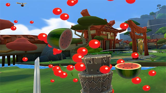 Chơi game chém hoa quả trong môi trường thực tế ảo sinh động