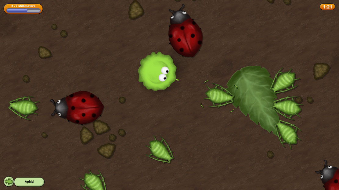 Điều khiển quả cầu tham ăn nuốt chửng mọi thứ trong game Tasty Planet Lite
