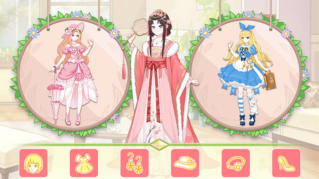 Kết hợp trang phục và tạo phong cách khác nhau cho công chúa trong game Vlinder Garden Dress Princess