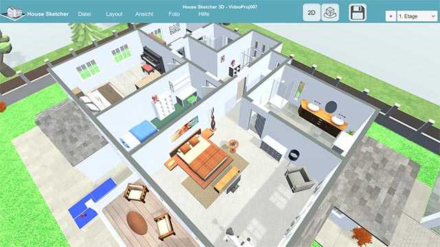 Chuyển đổi giữa các góc nhìn thứ nhất, thứ 3 hay flycam từ trên xuống