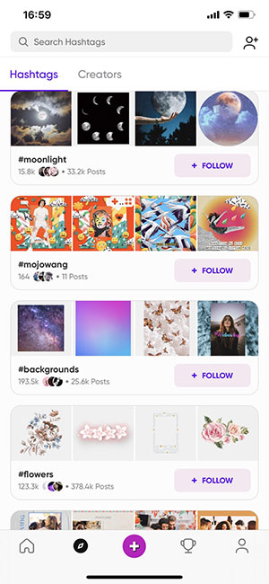 Giao diện của Picsart