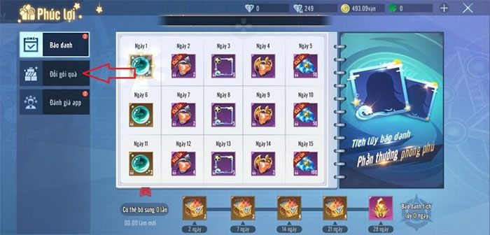 Giao diện trang Phúc Lợi