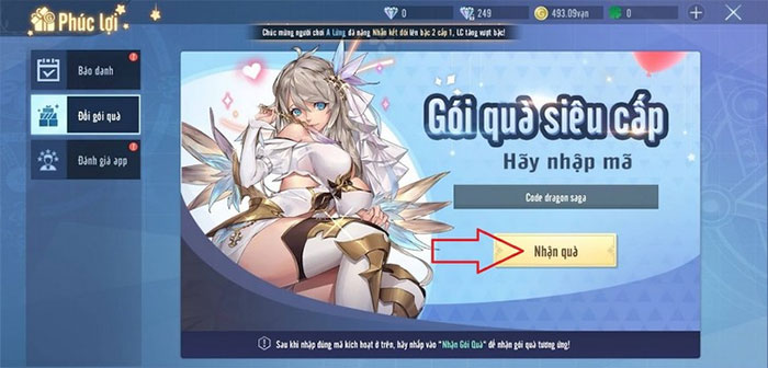 Nhận quà tặng game Dragon Saga