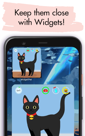 Xem thú cưng ảo qua widget trên màn hình điện thoại
