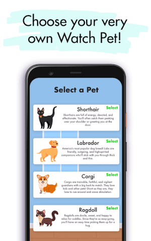 Chọn con vật bạn muốn xem trên widget
