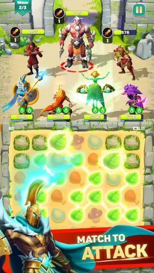 Ghép hình match-3 để tấn công trong game HeroVerse 