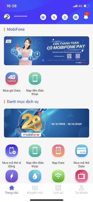 Trang chủ MobiFone Pay 