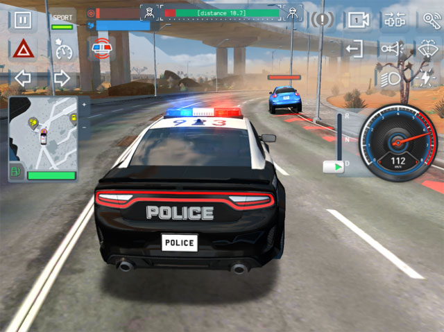 Trở thành cảnh sát và lái xe tuần tra trong game Police Sim 2022 