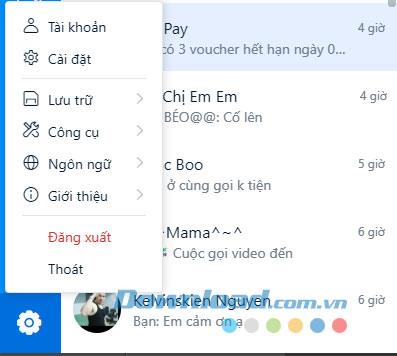 Tùy chỉnh cài đặt Zalo