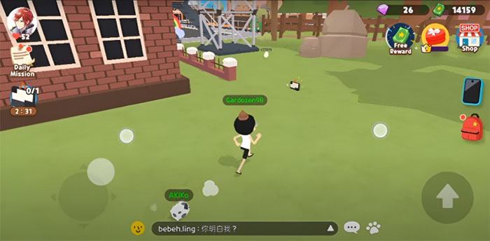 Vị trí của đồ vật bị thất lạc ở phía khu vực phía sau trường học