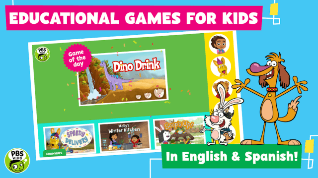 PBS KIDS Games là trò chơi giáo dục cho bé, có thể chơi ở giao diện tiếng Anh hoặc Tây Ban Nha