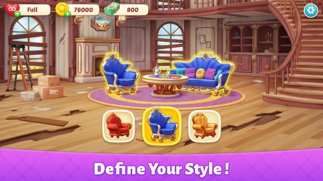 Thiêt hiện phong cách thiết kế của bạn và mang đến diện mạo mới cho dinh thự trong game Baby Mansion