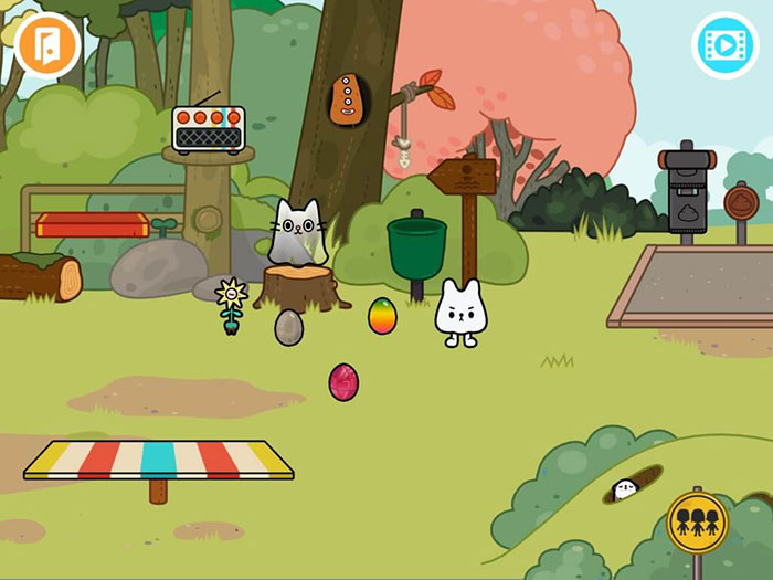 Nhấn vào cành cây trong công viên để tìm kiếm vật nuôi mới