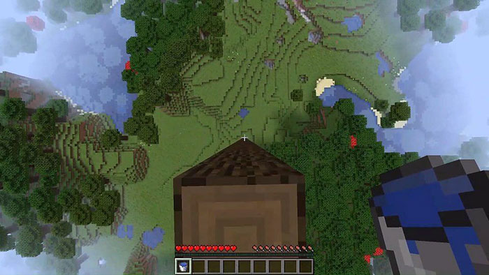 Thùng nước giúp nhân vật không bị chết khi rơi từ trên cao xuống