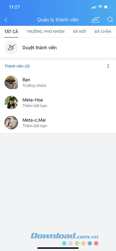 Thành viên nhóm chat