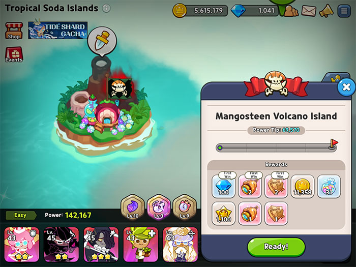 Khám phá Quần đảo Tropical Soda để thu thập nhiều chiến lợi phẩm, bao gồm cả Kingdom EXP